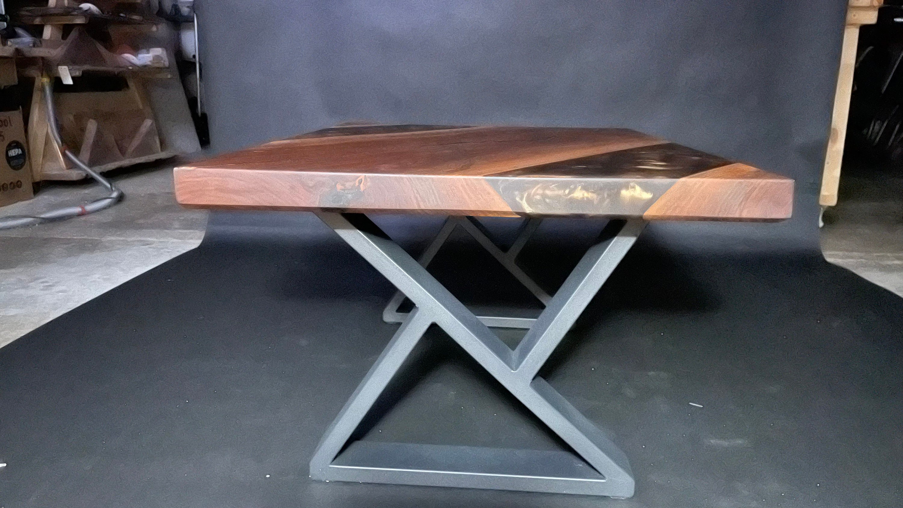 Fractal Wood Burned Epoxy River Coffee Table Etsy