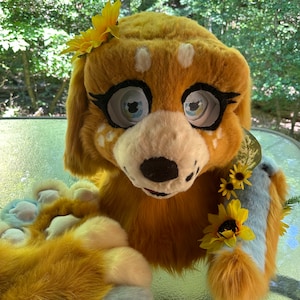 Summer inspired K9 Fursuit Mini partial