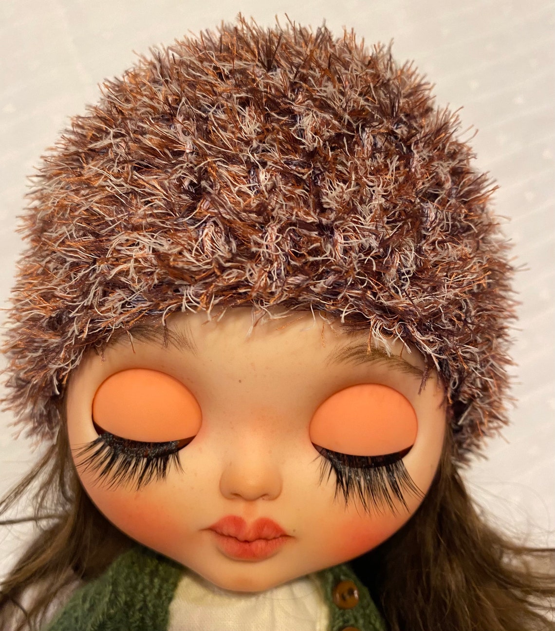 Handgemachte häkeln Licht orange und Multi-braun Fuzzy Mütze | Etsy