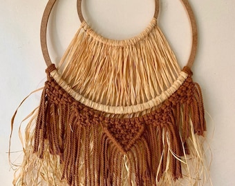 Handmade Macrame Decorative Bohemian Work of Art Raffia Wicker Decor- Bohem Shop