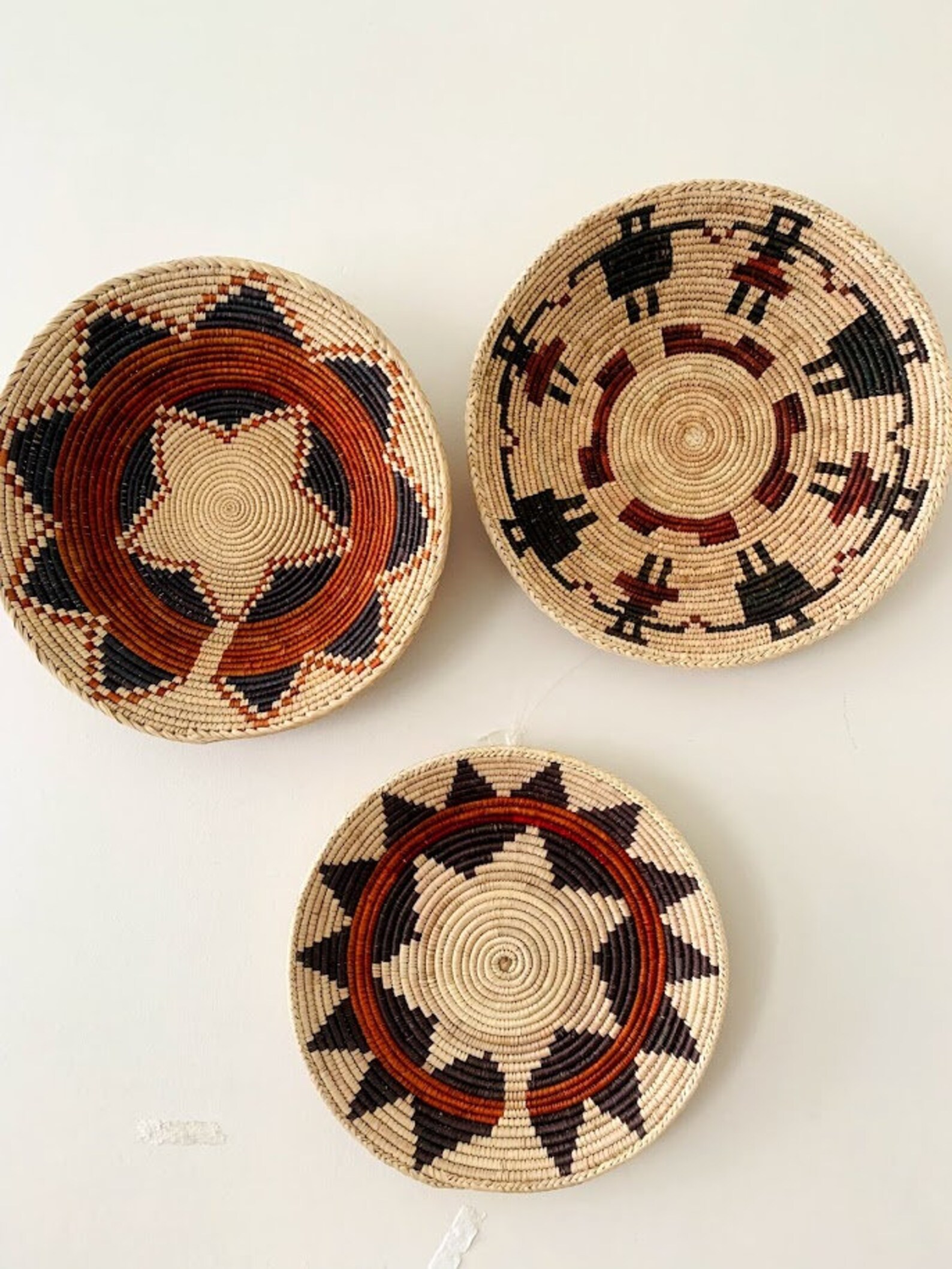 Cestas de pared africanas cuencos tejidos cestas de Ruanda Etsy