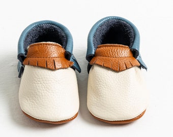 Brown Fringe Baby Shoes | Leather Baby Moccasins Boy-Girl | Soft Sole Baby Mocs | Toddler Baby Booties | Crib Shoe | Baby Birthday Gifts