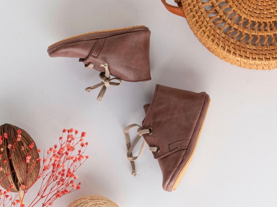 Brown Baby Shoes, Black Baby Slippers, Soft Sole Baby shoes, Toddler Moccasins, Infant Booties, Kids Slippers, Leather Baby Walker Shoes