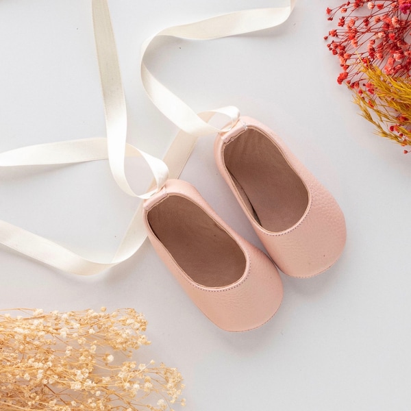 Shiny Pink Baby Ballerina, Baby Ballerina Shoes, Baby Baby Ballet Slippers, Baby Ballet Shoes, Baby Birthday Shoes, Baby Ballet Outfit