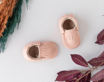 Leather Baby Booties, Newborn Shoes, Unique Baby Gift Soft Baby Shoes