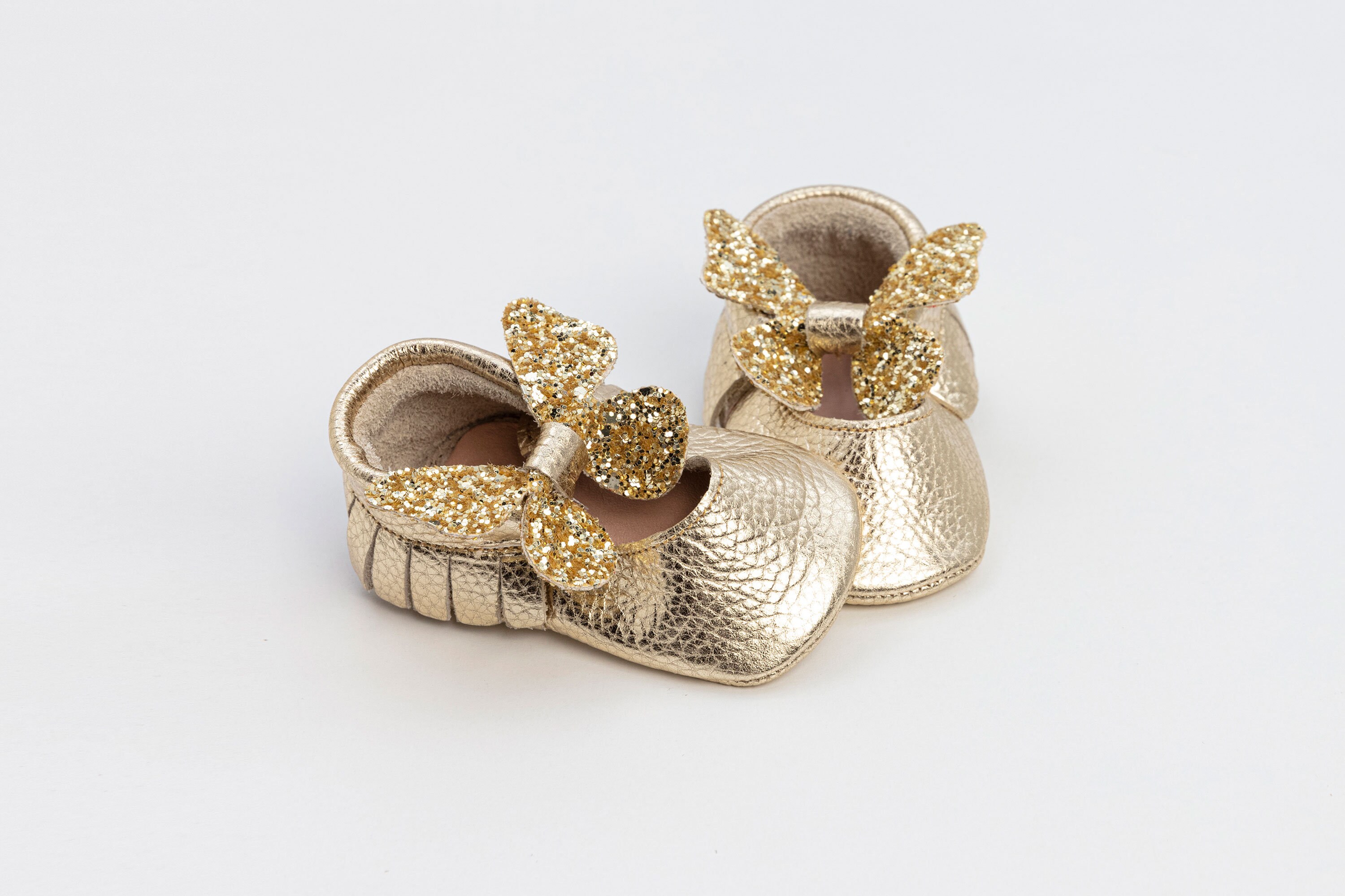 Pastel Pink Glitter Mary Jane Flats for Flower Girls Shoes Etsy