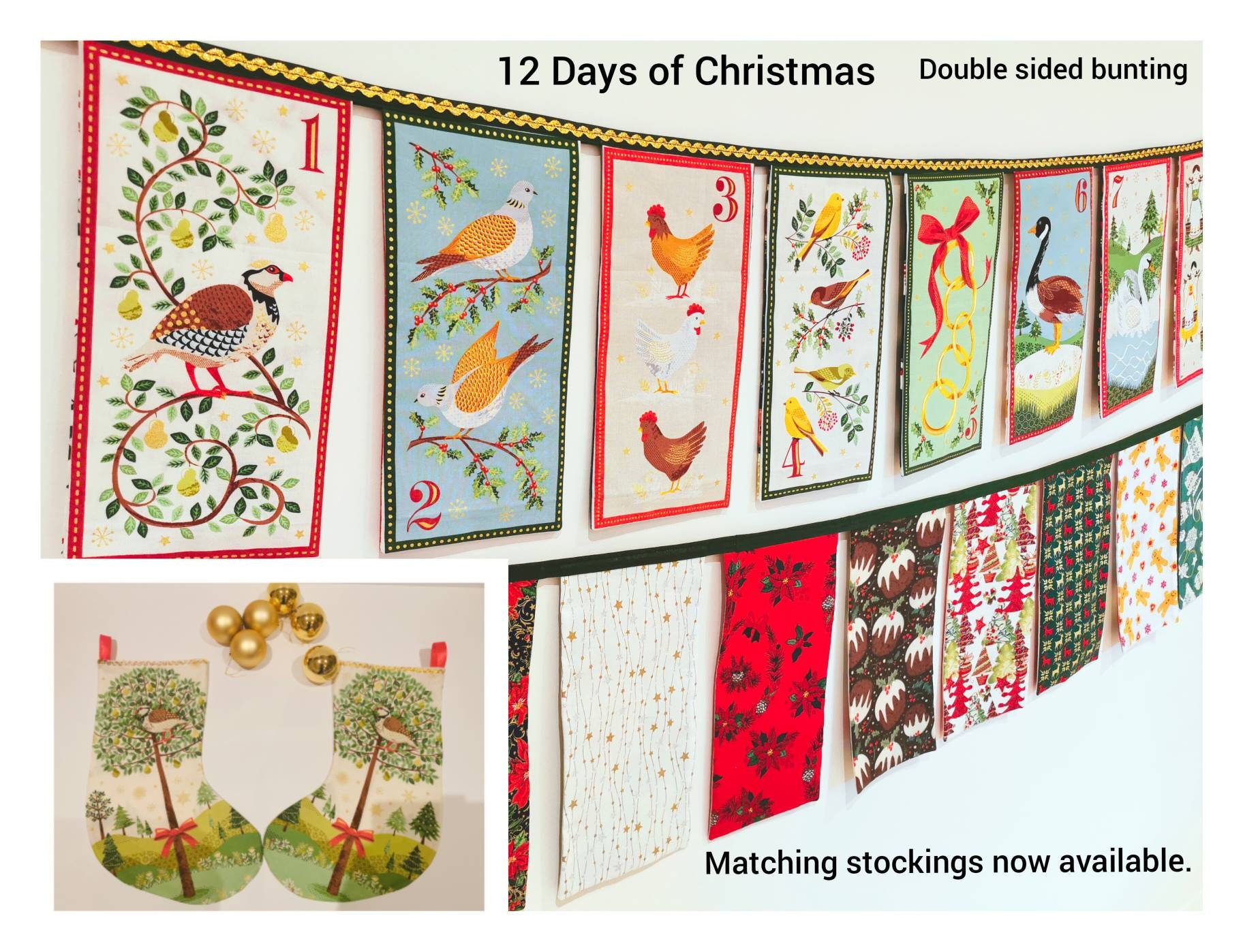 12 days of christmas bunting Clearance