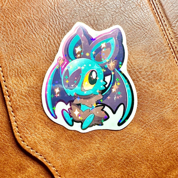 Halloween Sweet Dreams Shiny Noibat Sticker! Holographic Sticker / Waterproof Sticker / Vinyl Sticker / Laptop Sticker