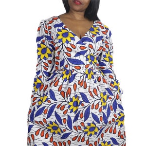 African wax dress Ankara dress African wax print African fashion African outfit for women Ankara designs African clothing for women image 1