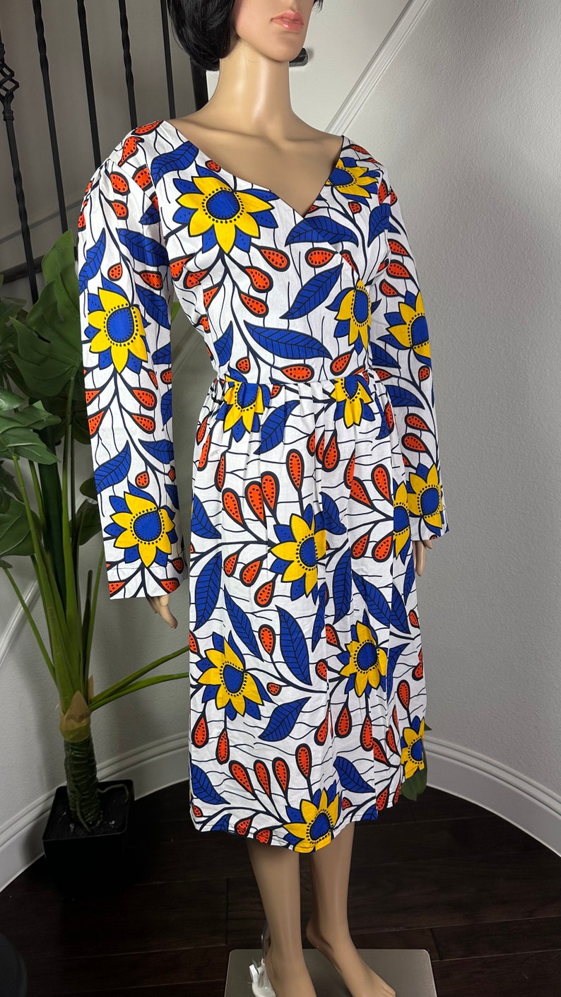 African wax dress Ankara dress African wax print African fashion African outfit for women Ankara designs African clothing for women image 9