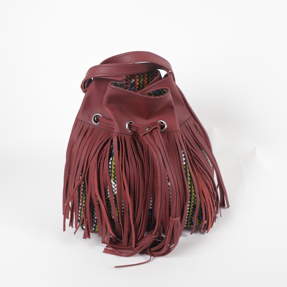 Genuine Handmade Leather Fringe Tassel Bag Women Boho Etsy