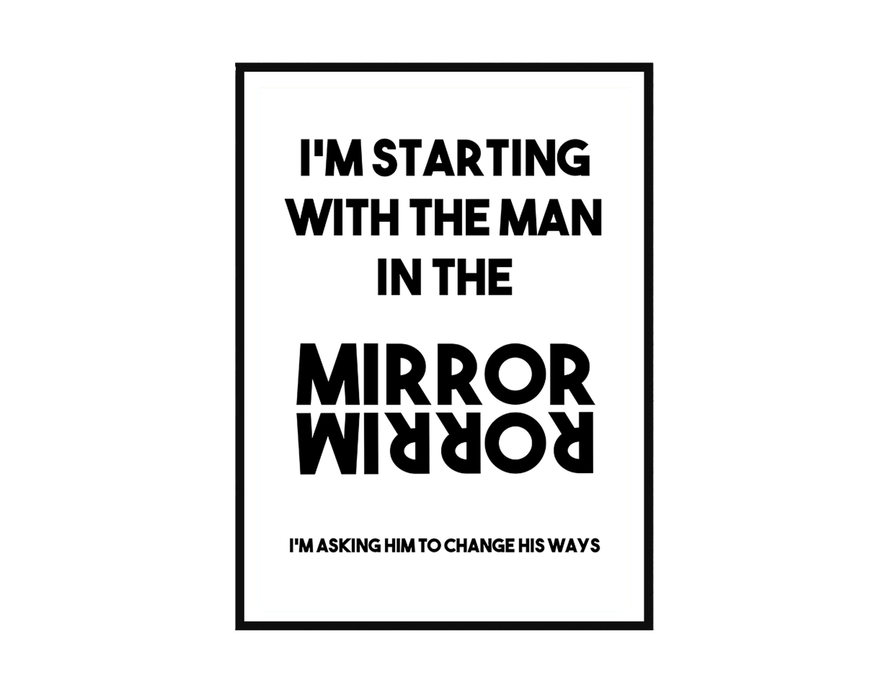 lyrics michael jackson man in the mirror