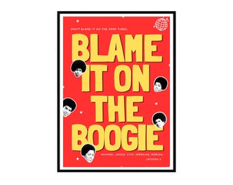 ヴィンテージオリジナル1970年代特大ジャクソン5ポスター白黒音楽記念