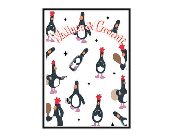 Wallace and Gromit | Feathers McGraw I Print I Poster | A4 I A5 |