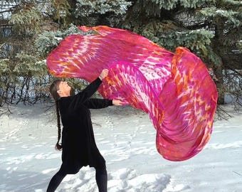 Silk Worship Flags (Set of 2) – Ice-Dyed Dance Flags