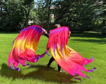 Two-Layered silk Worship Flags “Praise of His Glory” with flexible rods and built-in handles