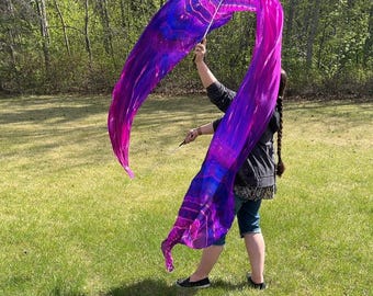 Set of two streamer flags on twirling rods "My Heart Shall Rejoice" size L