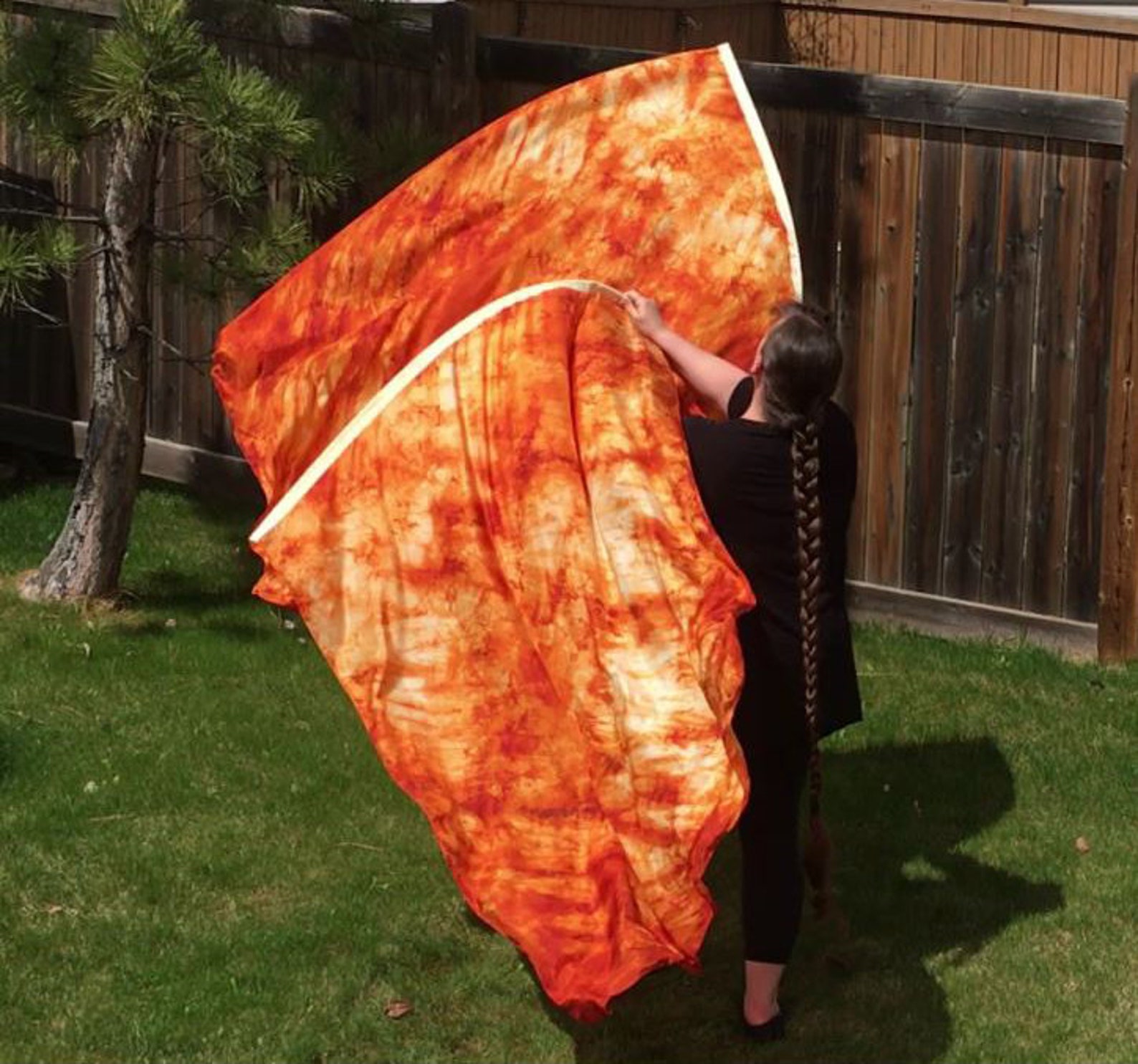 Silk worship flags handdyed Wall of Fire dance Etsy