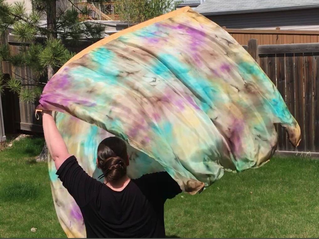 Handdyed silk worship flags Delight Etsy