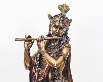 Standing Krishna Statue, Big Large Size Krisna Idol, Hindu God of Love, Hare Krsna Gopala Murty, Krishn Sculpture, Big Lord Narayana Figure.