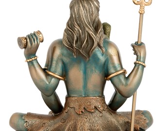 瞑想するシヴァ神像：ヨガと瞑想のための6インチのヒンドゥー教の神像