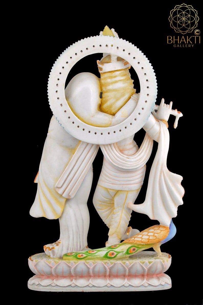 Cultured Marble Radha Krishna Statue Large 24 Inch Etsy