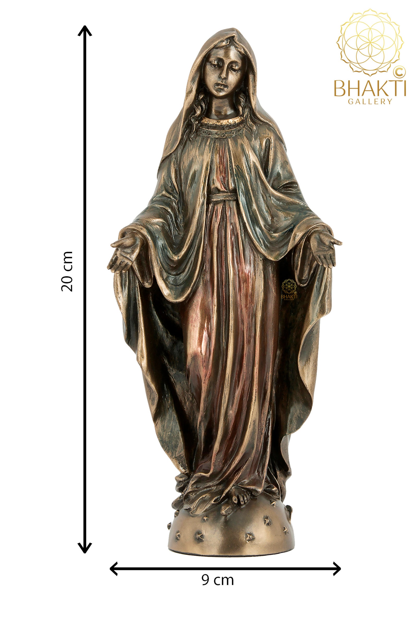 Statue de la Vierge Marie avec figurine chrétienne à main Etsy France