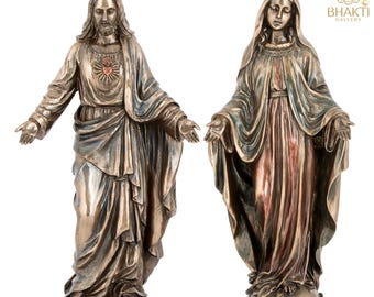 聖母マリア　ブロンズ像 祈る聖母マリア像：12インチブロンズ仕上げの聖母マリア像 - Etsy 日本