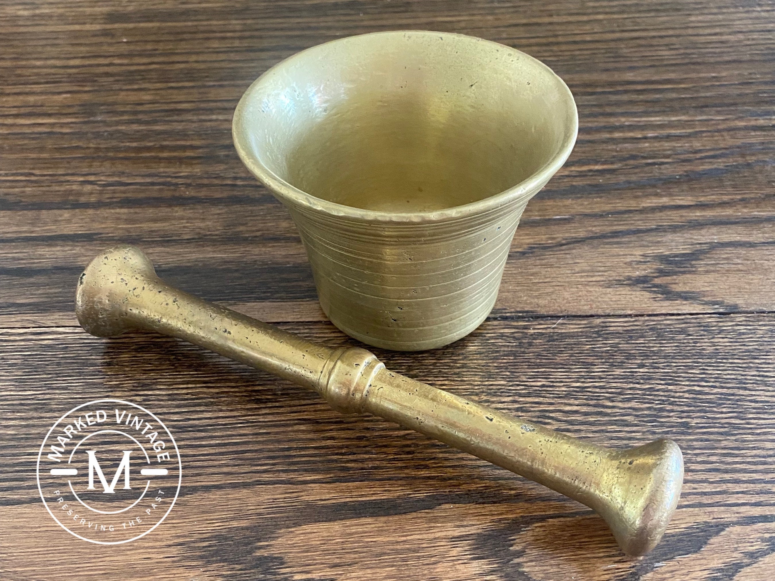 Antique Brass Mortar and Pestle Set Antique Brass Pestle and Etsy