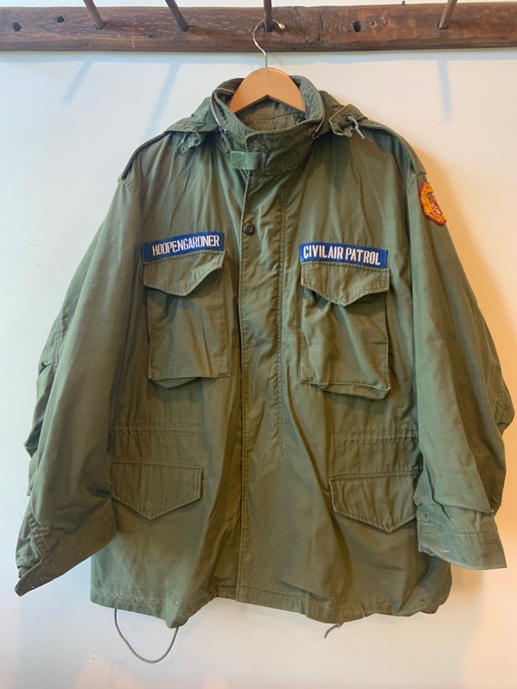 US Army OG Vietnam Era Field Coat - Civil Air Pat… - image 1