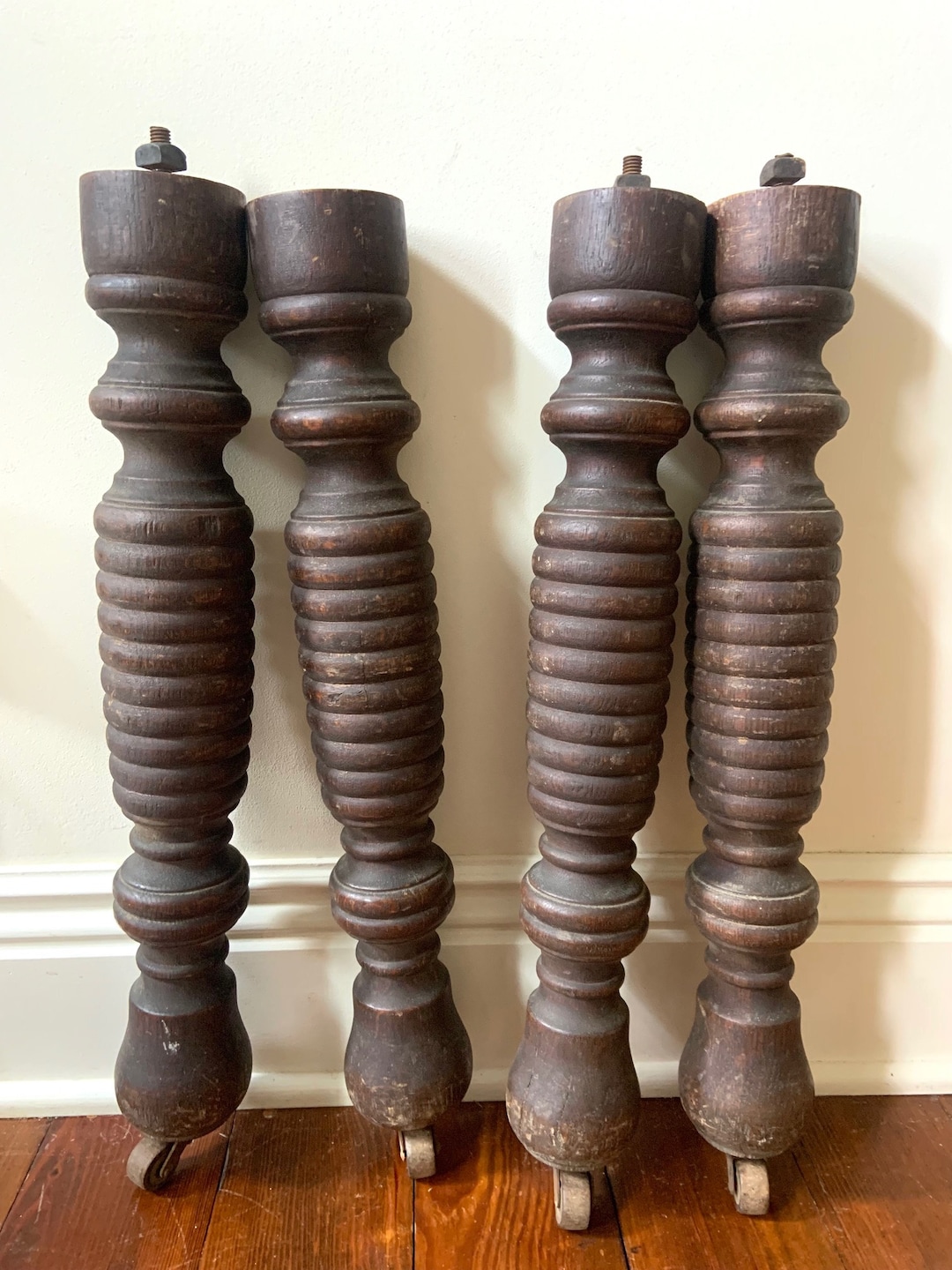 Antique Wood Turned Table Legs Etsy