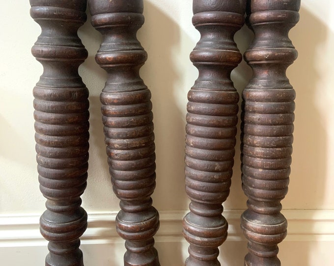 Antique Wood Turned Table Legs Etsy