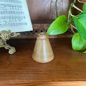 Tintero antiguo de gres / Tintero de cerámica primitiva / Botella pequeña de loza marrón / Decoración de escritorio de granja / Objeto de colección rústico