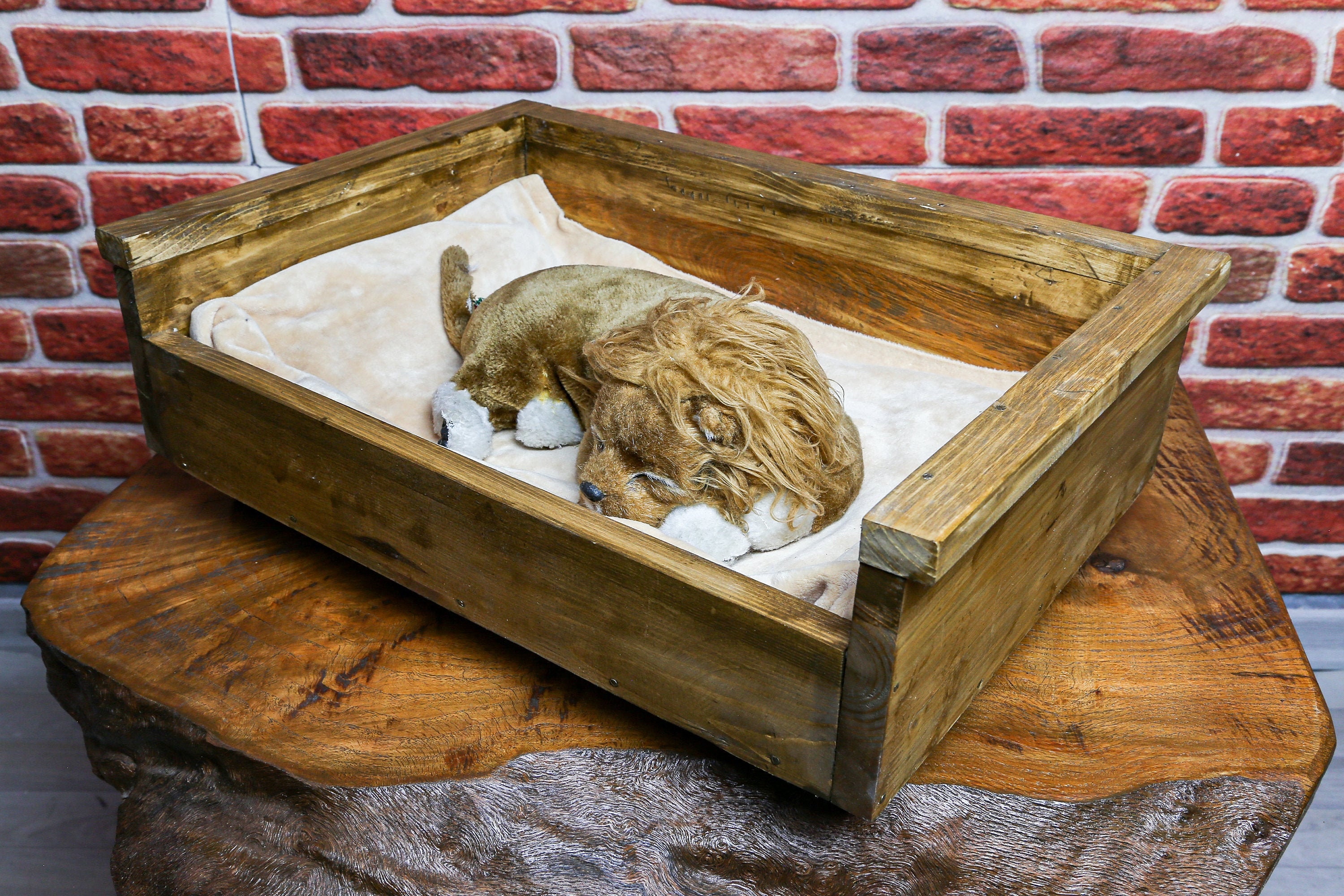 Cat Bed Handcrafted Wooden Cat House Pine Dog Bed Etsy