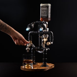 Whiskey dispenser, Steampunk Alcohol Dispenser, Gift for Him, Gift For Husband, Fathers Day Gift, Firefighter Gift for Him, Christmas Gift image 2