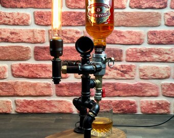 Steampunk Alcohol Dispenser, Liquor Alcohol Whisky Dispenser, Fathers Day gift, Man Cave, Alcohol Gifts, Knight Design Dispenser