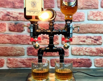 Steampunk Terminator Alcohol Dispenser: Handmade Liquor Whisky Bar Decor