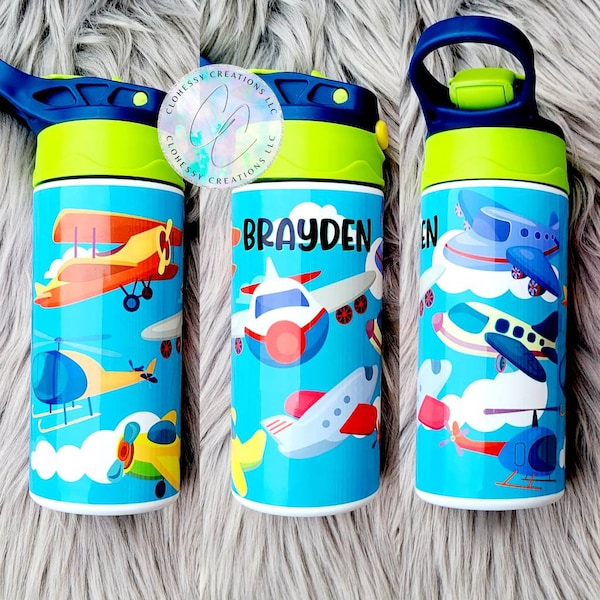 Plane Water Bottle Etsy