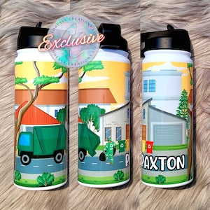Garbage Truck Water Bottle | Custom Garbage Truck Cup | Personalized Trash Truck Cup | Recycling Truck Cup | Garbage Man | Trash Truck Gift