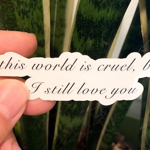 Attack on Titan The World is Cruel Sticker AOT | Closing Song Lyrics| Vinyl