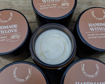 Organic Whipped Tallow Balm | Grass-fed & Finished Beef Tallow Skincare Moisturizer | Sensitive Skin All Natural Lotion