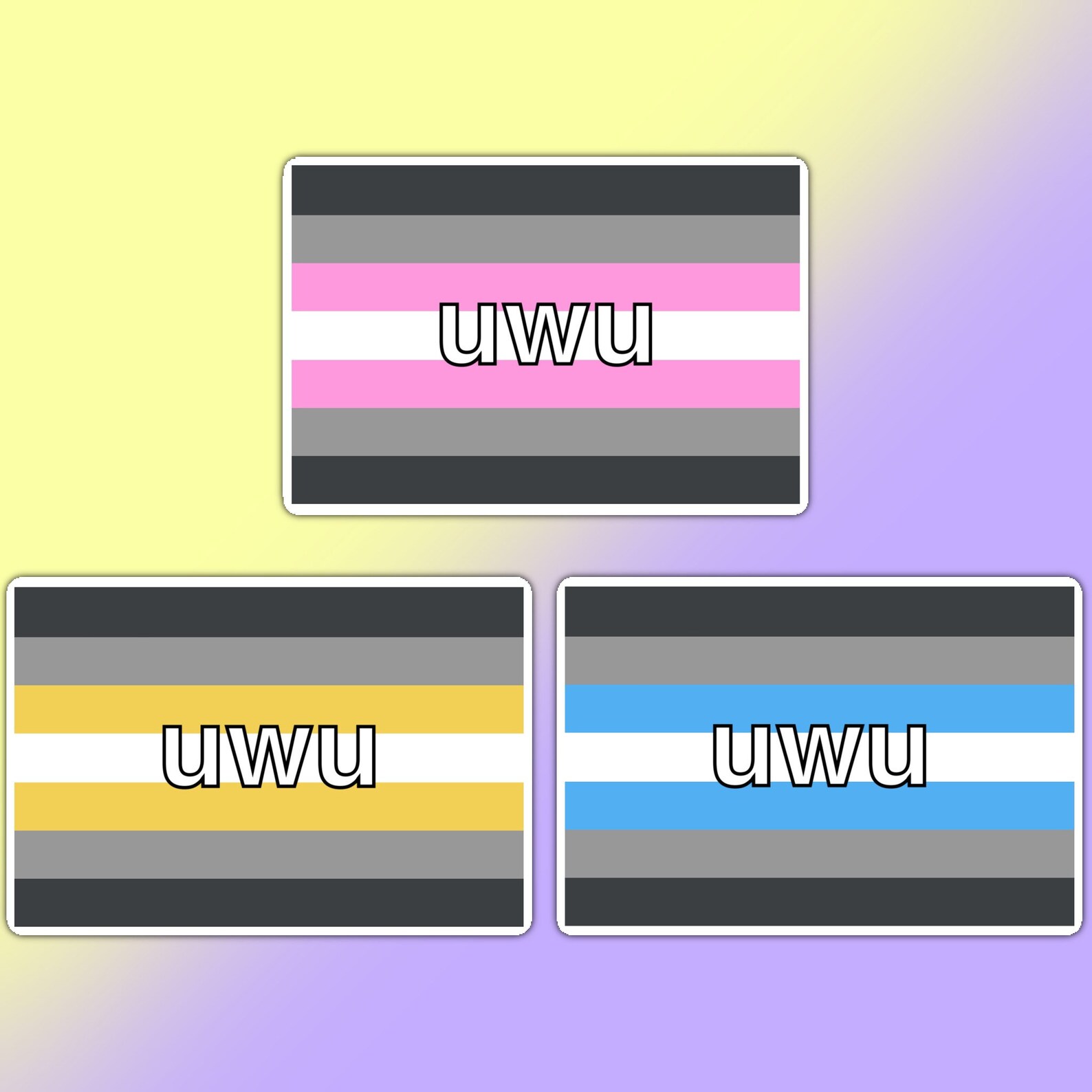 Mega Demigirl/Demiboy/Demigender Pride Sticker Bundle 27 Etsy