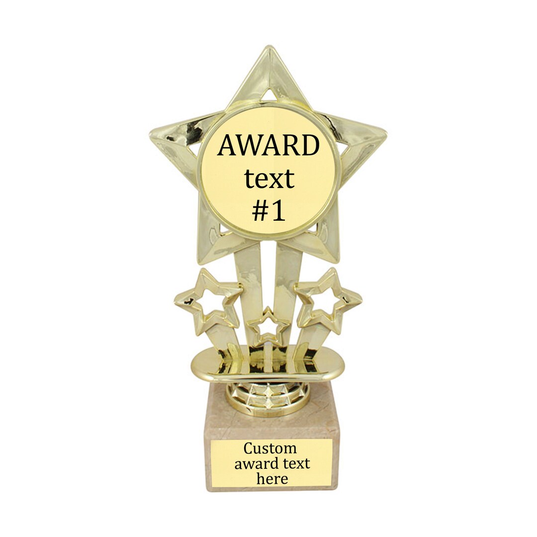 Customized Trophy Award With Your Text, Free Wording, Achievement