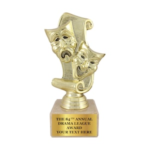 Customized Drama League Award Figurine Trophy Award, Free Wording, Achievement Statue For Her, Gift For Him, Marble base