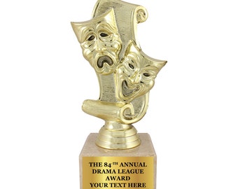 Angepasste Drama League Award-Figur Trophäenpreis, freie Formulierung, Achievement-Statue für sie, Geschenk für ihn, Marmorsockel
