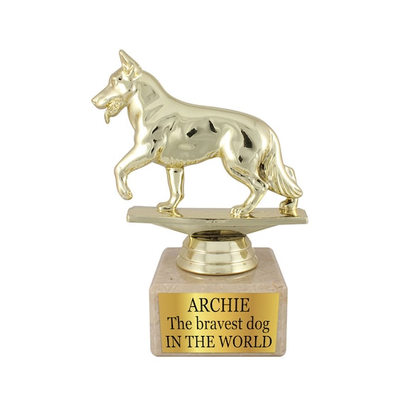 Customized TOP DOG Award / Prestige Dog Trophy, Free Wording, Achievement  Statue for the Bravest Dog, Gift for Dog Trainer, Marble Base - Etsy