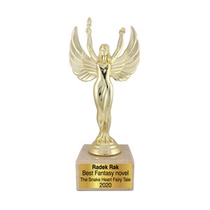 Customized Goddess Nike Victory Award/ Winged Victory Figurine Trophy Award, Free Wording, Art/ Music/War/Athletics Statue, Мarble base