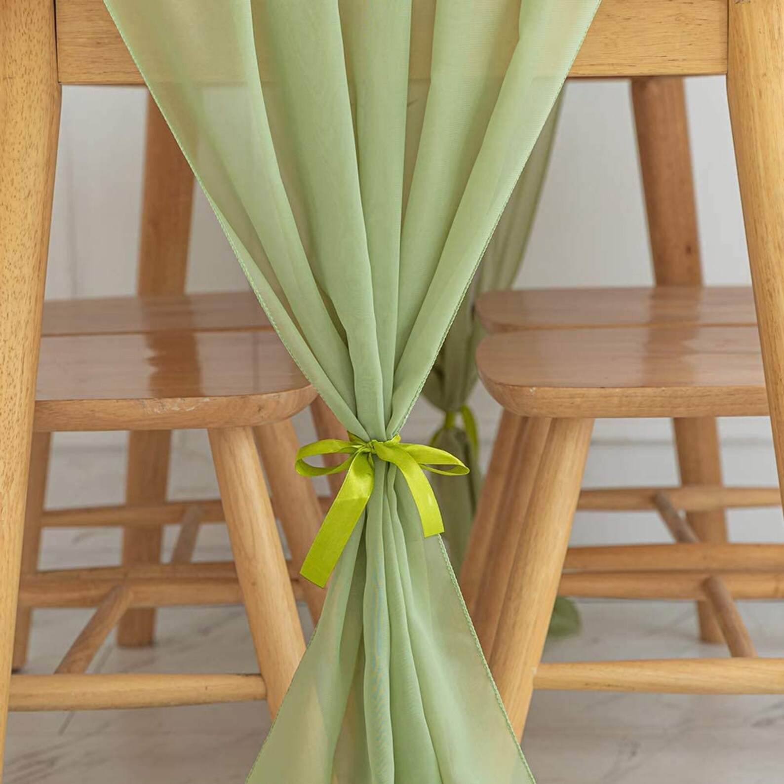 Danlouistex Sage Green 29x120 Inches Chiffon Table Runner Etsy