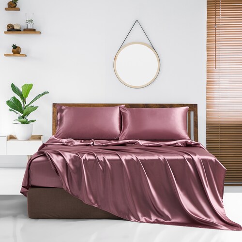 Silk Satin Sheets Twin XL Size 3pcs 