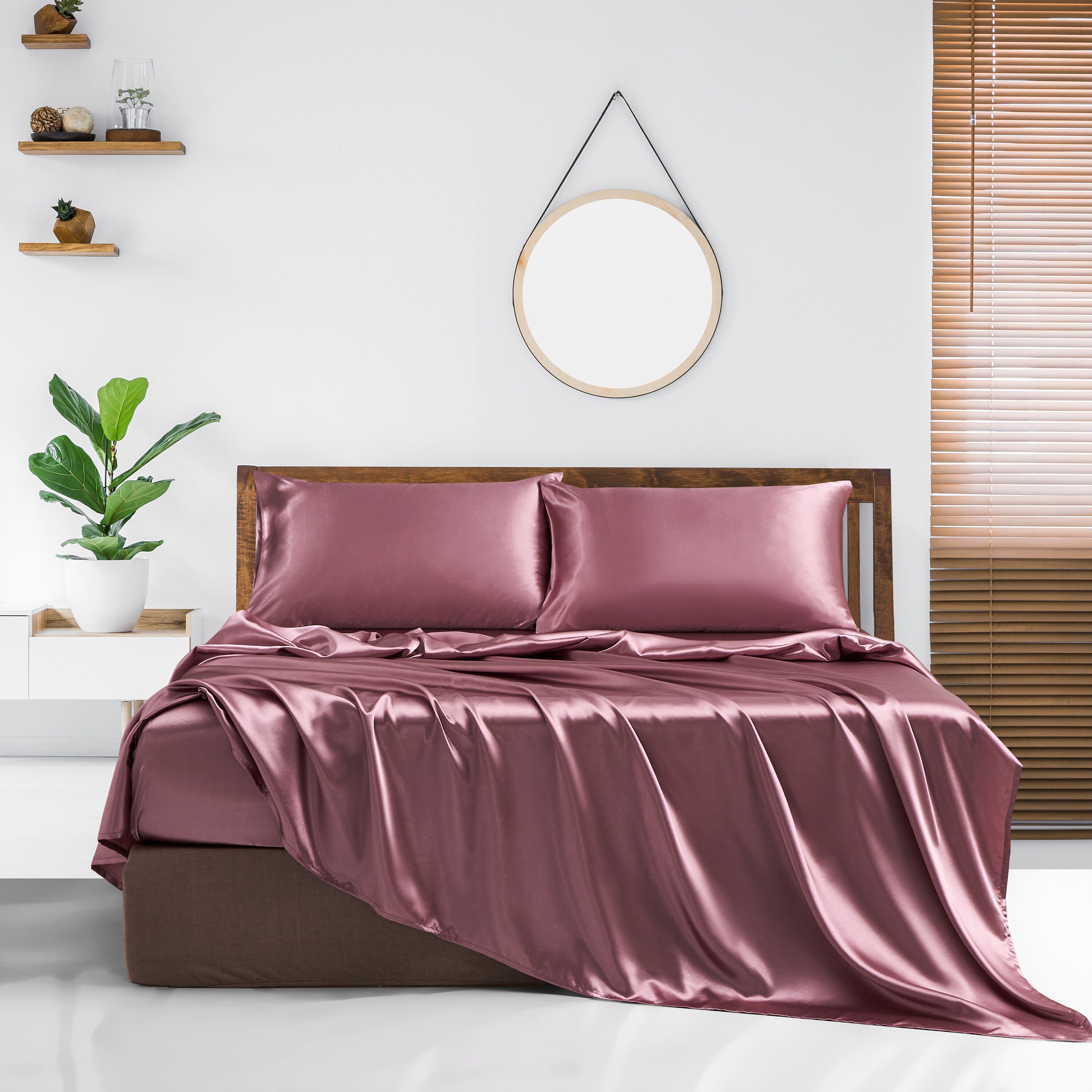 Silk Satin Sheets Twin XL Size 3pcs 